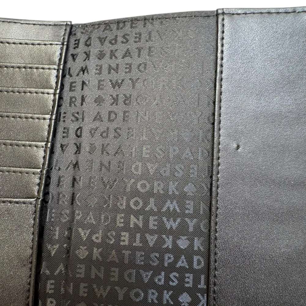 Kate spade black leather passport cover